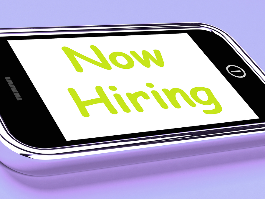 Now Hiring On Phone Shows Recruitment Online Hire Jobs